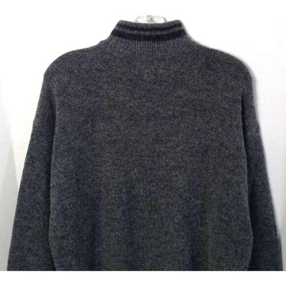 Vtg Woolrich Sweater Men L Gray Wool Blend Hand Framed Pullover Knit Grandpa - Picture 8 of 12
